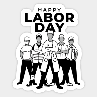 Happy Labor Day Illustration Sticker